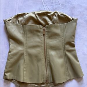 WeWoreWhat Champagne Satin Corset, size XS, new and hot